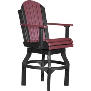 adirondack swivel chair cherrywood black