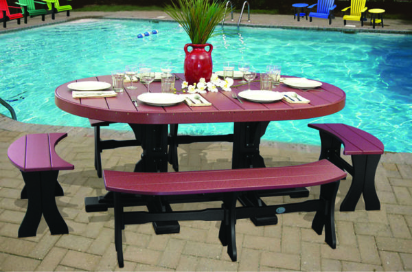 poly dining set