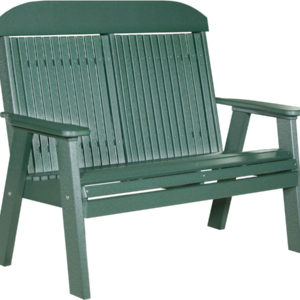 4 ft classic bench green