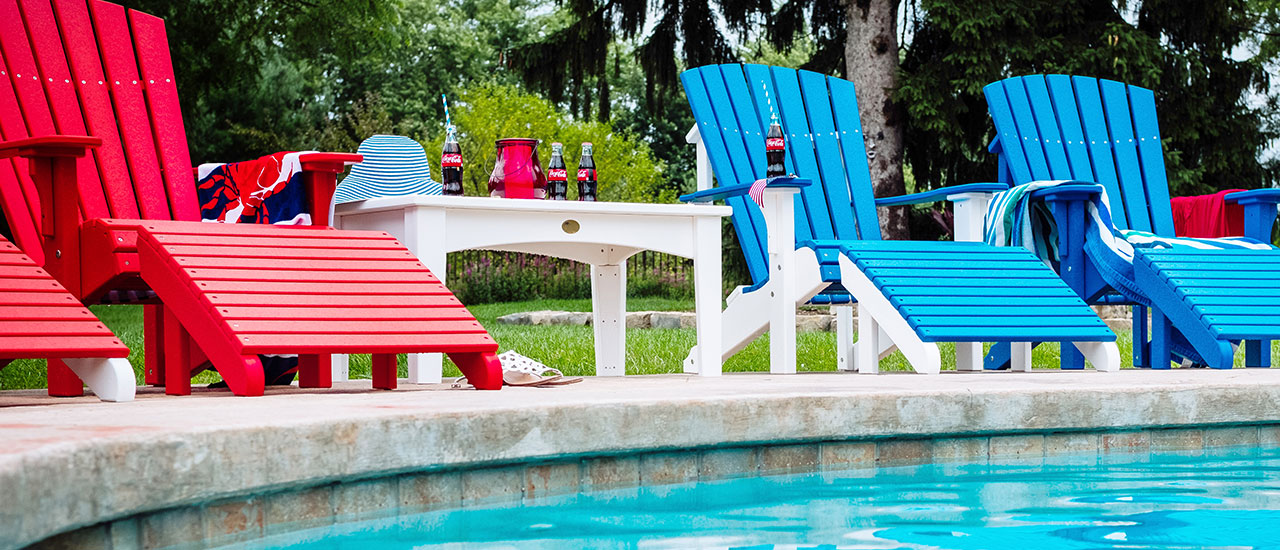 quality poolside poly outdoor furniture sold in Virginia