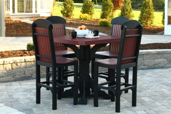 Poly Bar Table with chairs