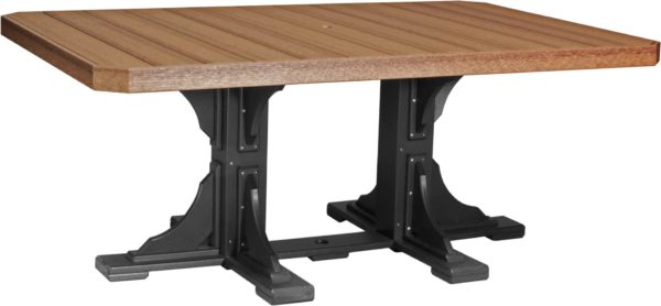 4x6 ft rectangular table antique mahogany black