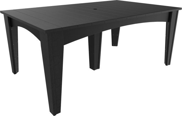 island dining table rectangular black