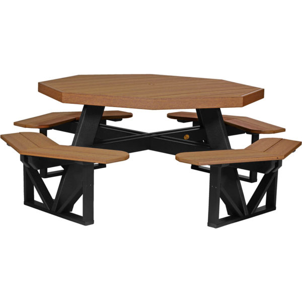 octagon picnic table antique mahogany black